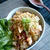 たこと山芋の梅にんにく炒飯