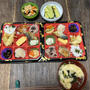OK松花堂弁当・煮豆・胡瓜漬・お麩御澄まし