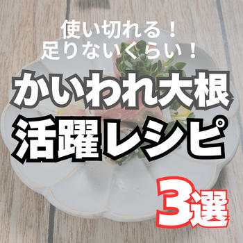 【秒でき簡単つまみ】かいわれおつまみ3選