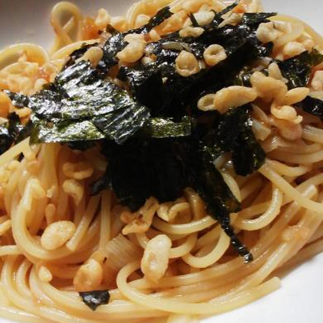 ニンニクたっぷり梅肉入り和風パスタ！