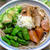 骨付き豚バラ肉と夏野菜の冷たい蕎麦【カモン！ゴーヤ】