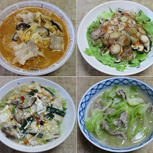 豚肉とキャベツの坦々スープ煮、他：野菜食日記[309]-[312]