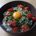 鶏つくねのトマトあんかけ丼