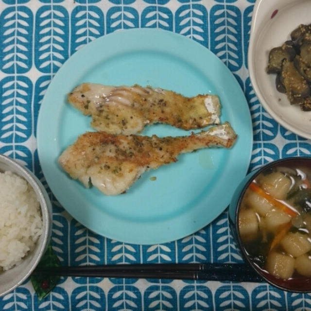 鱈の香草パン粉焼き☆2014/07/02の晩ごはん。