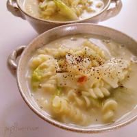 マ•マー早ゆでパスタとカルボナーラソースで簡単濃厚スープ