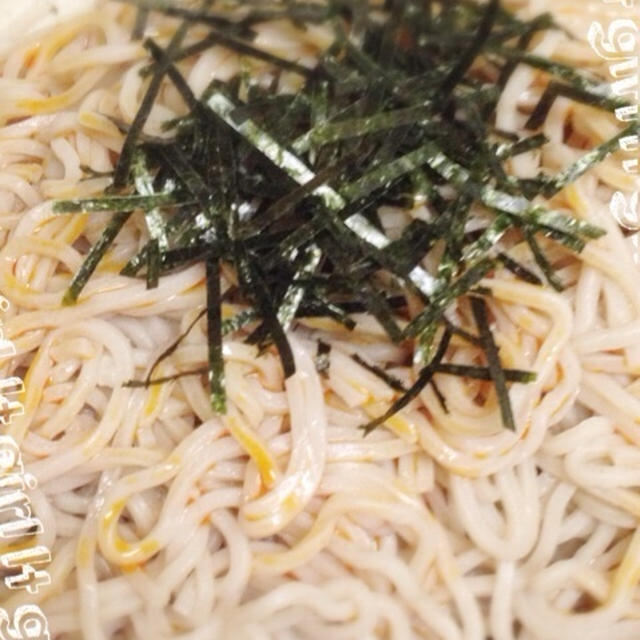 ラー油盛り蕎麦♪