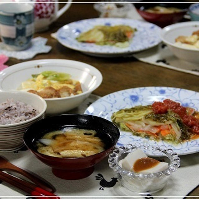 ・お夕飯で初挑戦の食べ物＆キャベツとベーコンの重ね蒸し