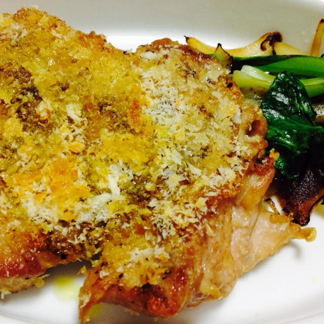 チキンのマスタードパン粉焼き