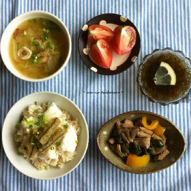 子持ち昆布丼の朝ごはん