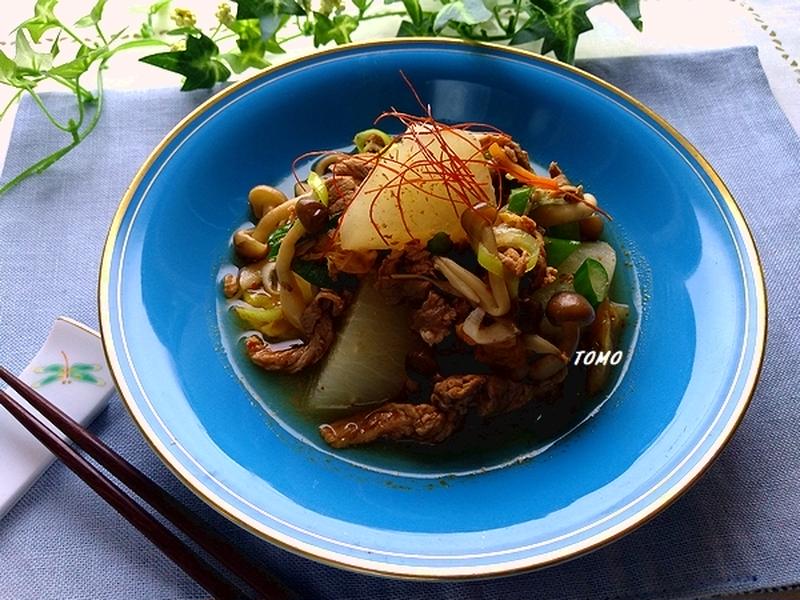 ご飯が進む♪大根と牛肉のキムチ煮