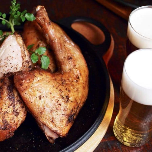 アークヒルズ よなよなBEER KITCHEN ☆窯焼きチキンと地ビール樽生７種♪