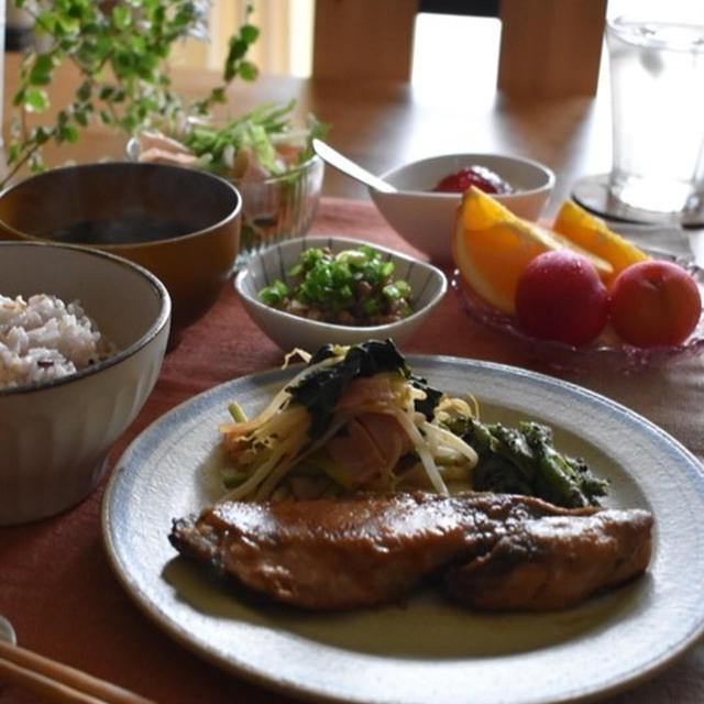 昨日に引き続き、魚ー！な朝ごはん♪