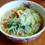 小松菜と豚バラ肉と厚揚げの温かいうどん