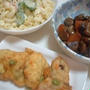 さつま揚げ風・乾燥豆煮物・マカロニサラダ