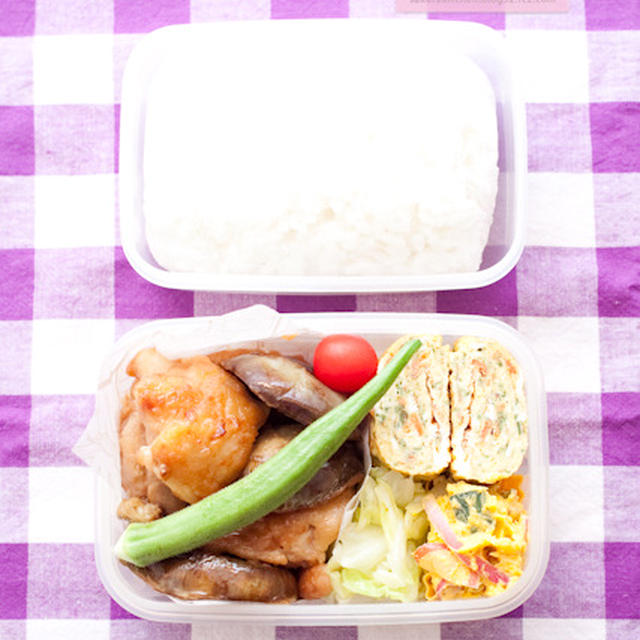 お弁当『鶏と茄子のスイチリポン酢ソテー』