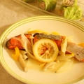 ルクエで！鮭とレモンのハーブ蒸し＆キャベツの生春巻き風サラダ
