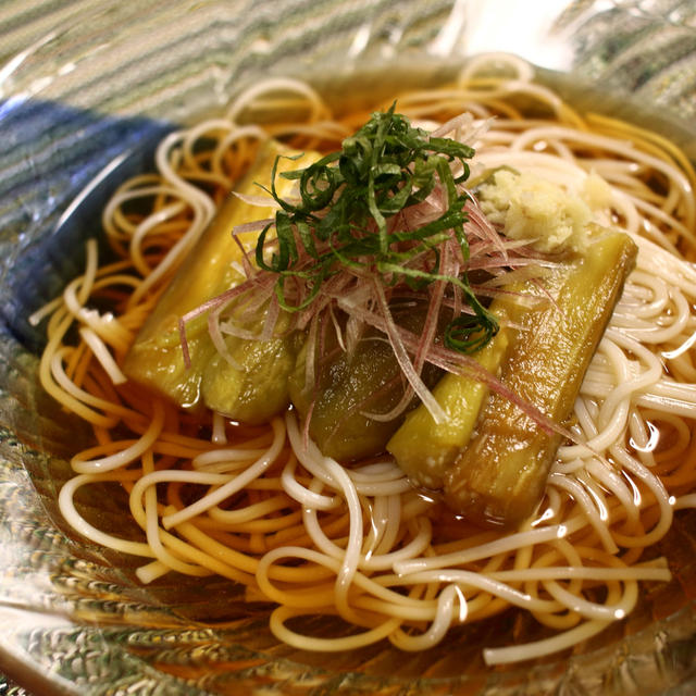 焼き茄子素麺♪