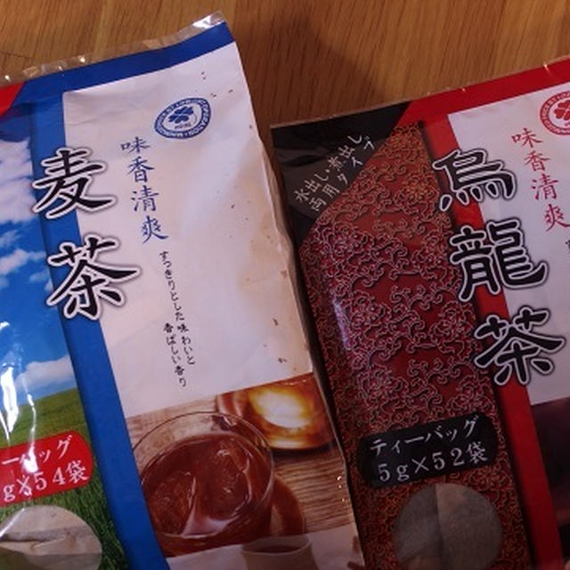 業務スーパーの麦茶＆烏龍茶（パック）