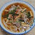 豚肉と水菜と稲庭うどんで、肉うどん