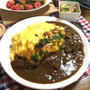 デミカレーのオムライスde試合前日晩ごはん♡…感無量