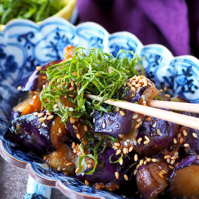 【ご飯どろぼう〜】ご飯多めに炊いてください！甘辛ごま味噌なす