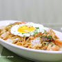細麺で「目玉焼きのせ甘辛焼きそば」＆「鶏キム玉冷麺」作りました＆コメントありがとうございます～