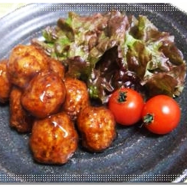 *鶏団子の甘酢あんかけ*