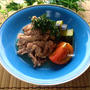 冷たく冷やしても♪ヤマキ お塩ひかえめめんつゆ　de 豚肉とズッキーニの煮物