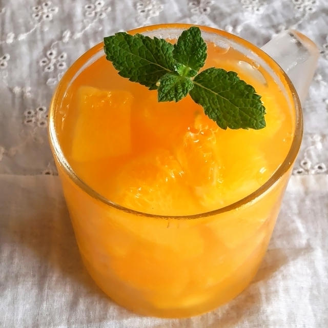【紫外線・シミ対策SWEETS】『オレンジのハニーレモンゼリー』の腸活＆美肌スイーツレシピ