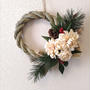 造花フラワーアレンジメント：お正月飾りとクリスマスリース