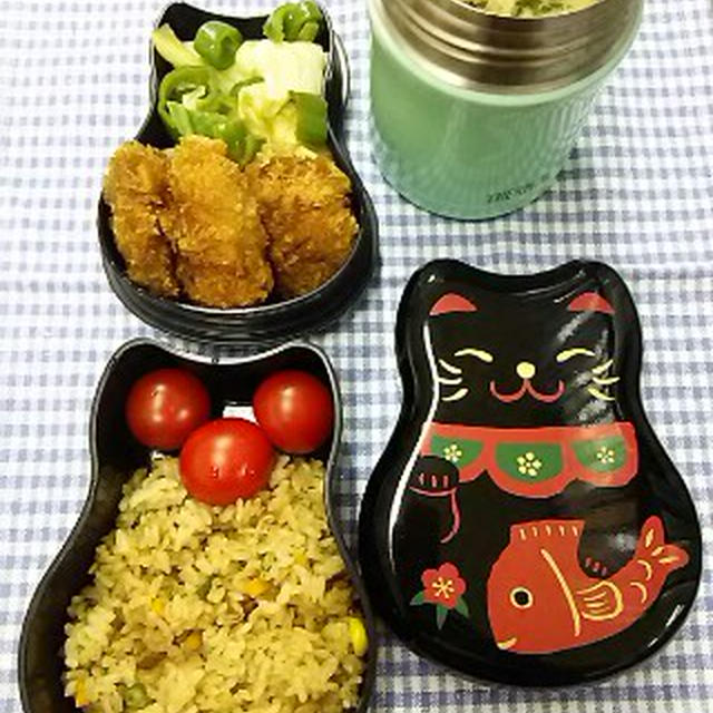 ソースかつ弁当、にゃう(笑)