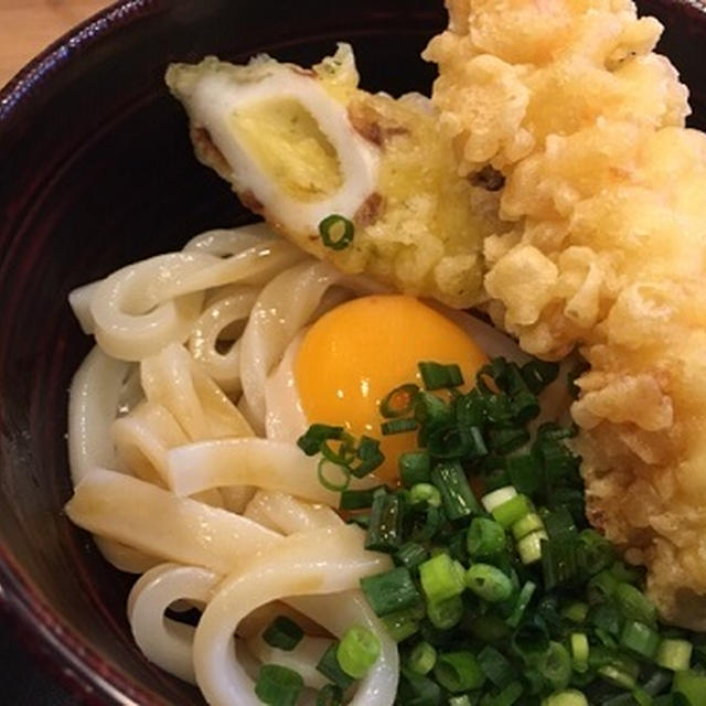 お昼はレンチンぶっかけうどん