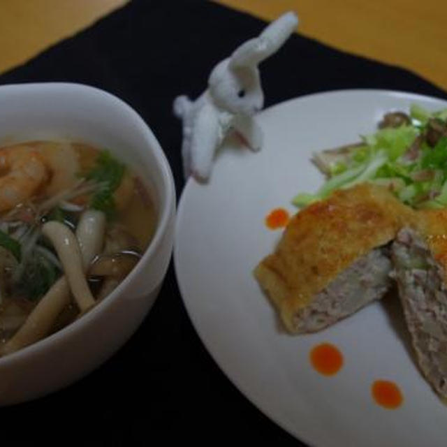 油揚げの肉詰め