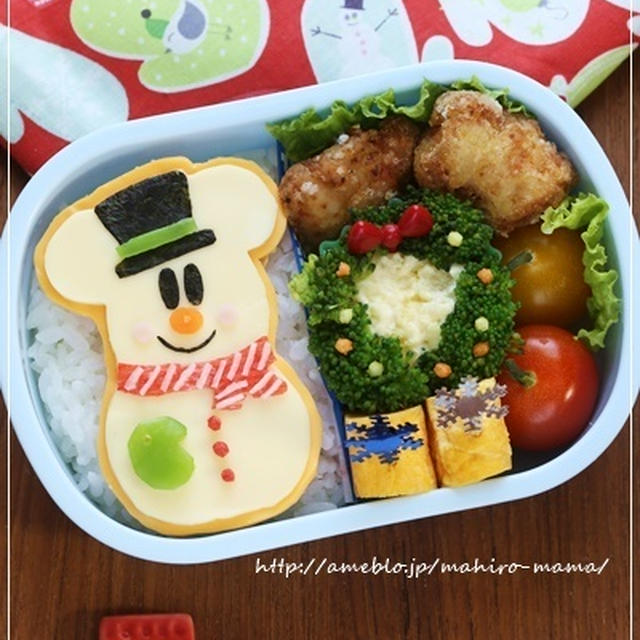 ミッキースノーマンのお弁当＊キャラ弁