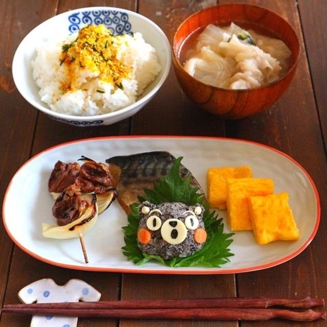 熊本応援ごはん＊くまモンの大根おろしアート