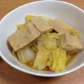 白菜と高野豆腐の煮物とジャーマンポテトパン