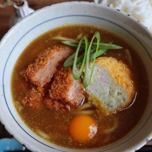 カレーの翌日にカレーうどん〜がんすトッピング〜