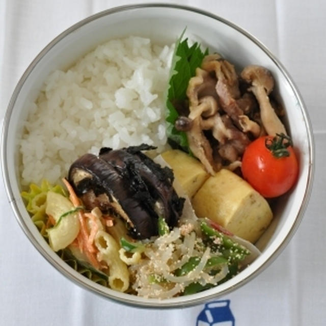 【豚肉と茸のはちみつ味噌炒め弁当】