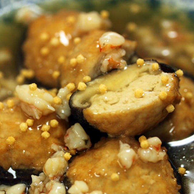 椎茸の肉詰め海老あんかけ
