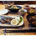 和食器×北欧食器で秋刀魚定食の夜ごはん。