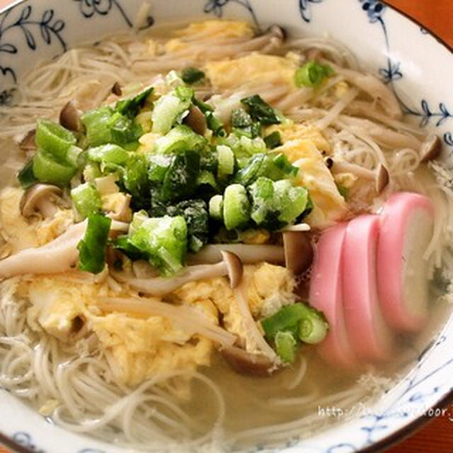 卵きのこにゅうめん