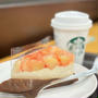 噂のスタバの白桃＆アールグレイケーキ食べてきた♡