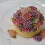 白あんで作る花畑ケーキ