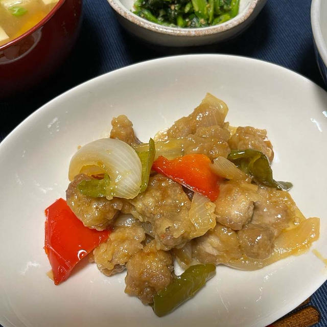 酢豚の夕飯☆いよいよ１２月、繁忙期突入（ ;  ; ）
