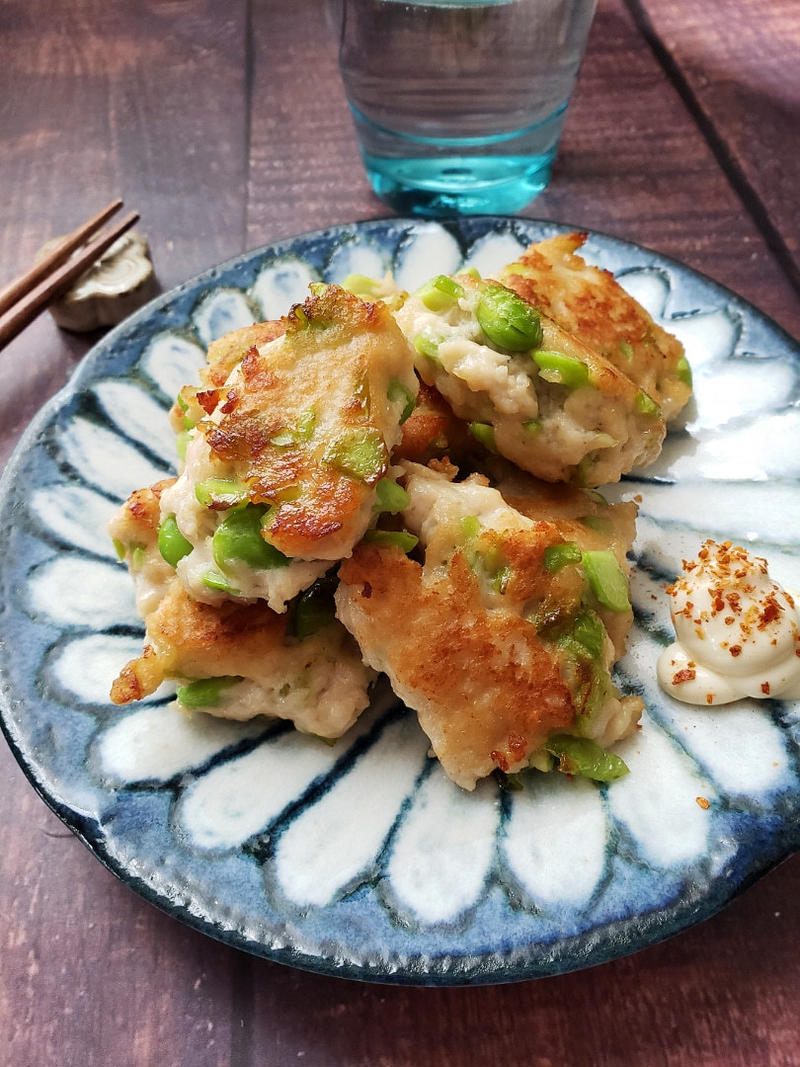 はんぺんでふわふわ♡【枝豆あられ】#はんぺん #冷めても美味しい #お弁当 #作り置き