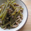 ふきと塩麹豚の炒め物