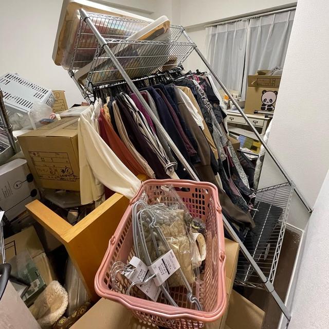 被災した部屋。