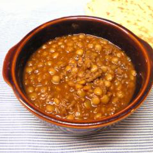 レンズ豆とひき肉のカレー