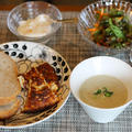 HBでライ麦パン　ナスのポタージュ