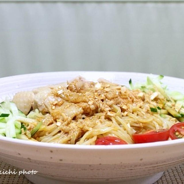 辛くて旨い「ジャージャー鶏麺」＆「鶏肉を茹でた汁で春雨入り玉子スープ」